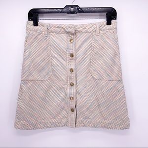 Pilcro & the Letterpress Striped A-Line Mini Skirt